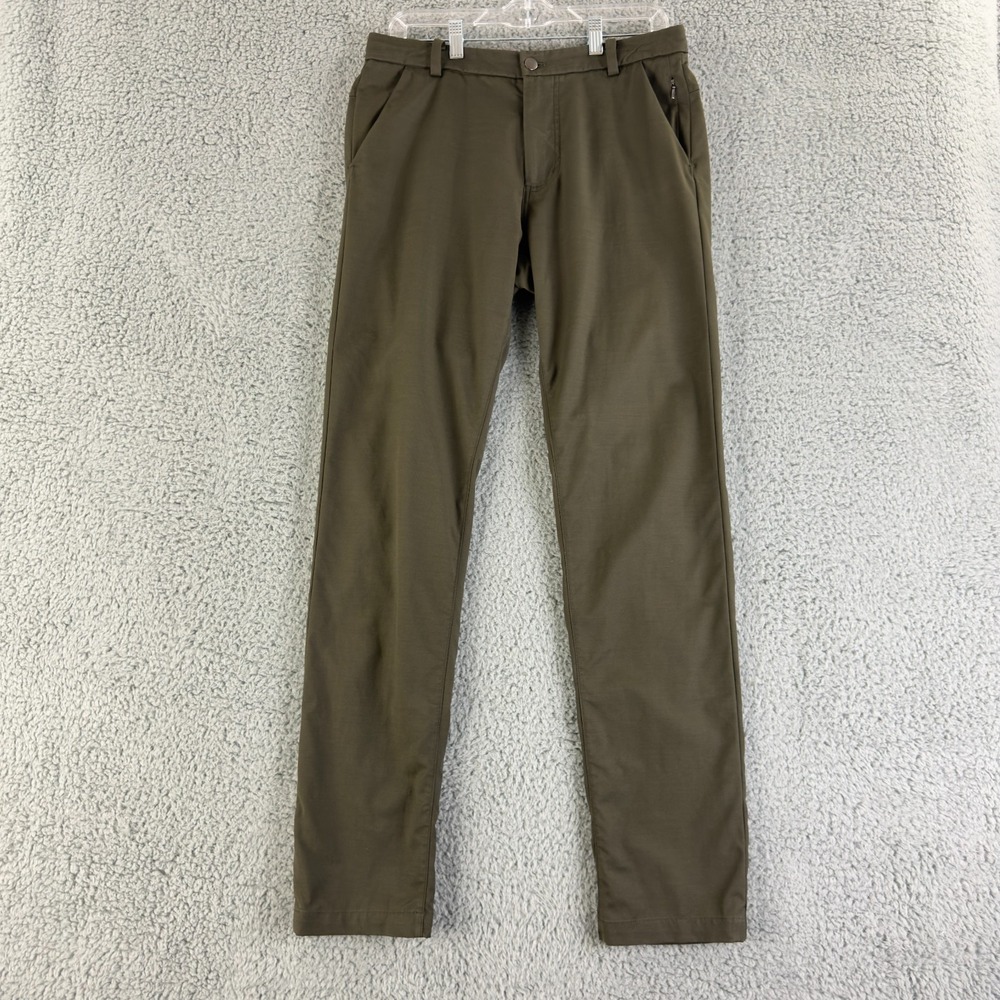 Lululemon Commission Chino Pants Mens Size 30 Olive Green Casual Classic Stretch
